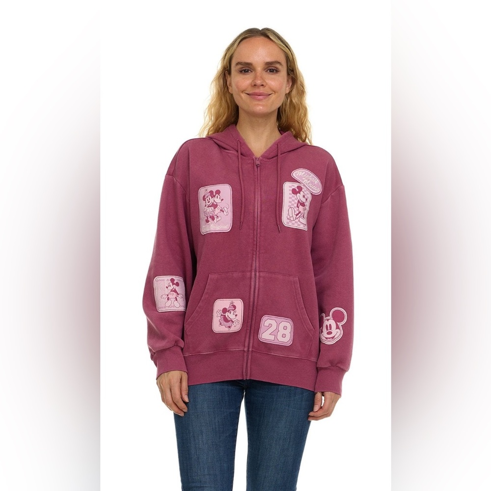 Mickey and Minnie Women's Character Full-Zip Hoodie